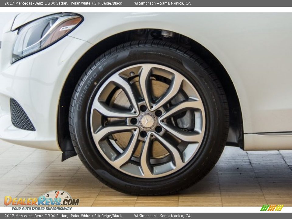 2017 Mercedes-Benz C 300 Sedan Polar White / Silk Beige/Black Photo #9