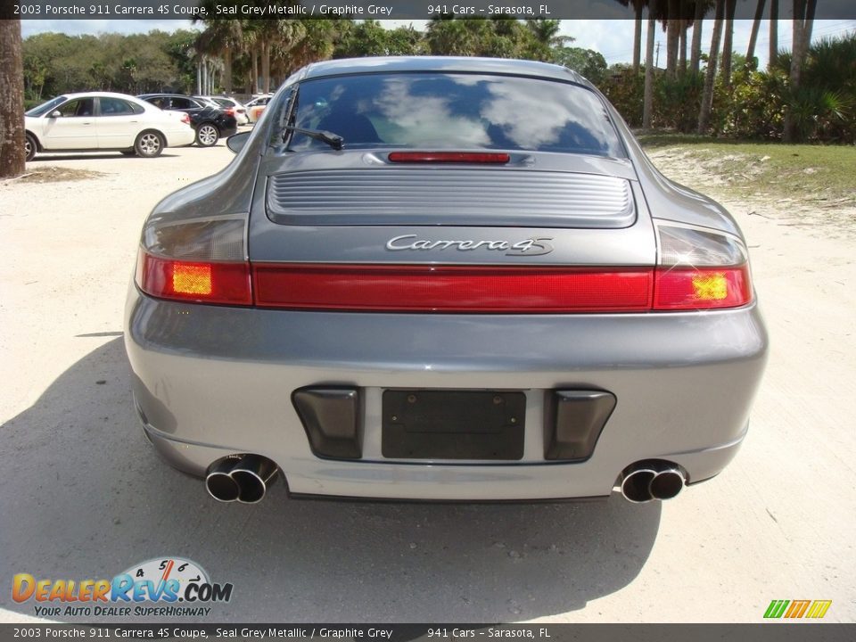 2003 Porsche 911 Carrera 4S Coupe Seal Grey Metallic / Graphite Grey Photo #6