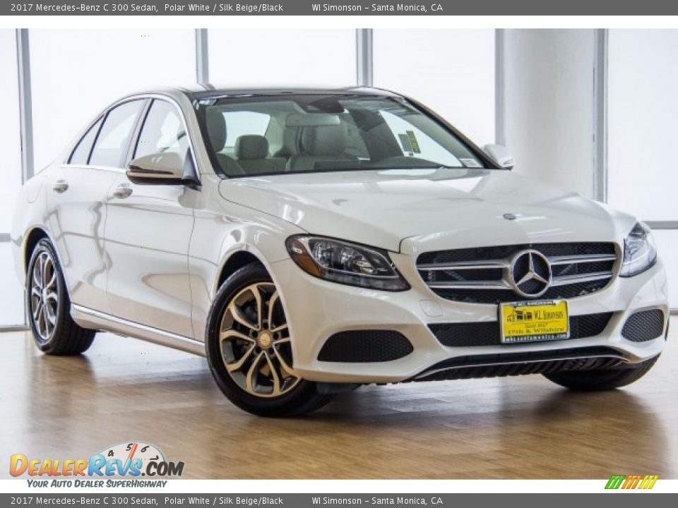 2017 Mercedes-Benz C 300 Sedan Polar White / Silk Beige/Black Photo #12