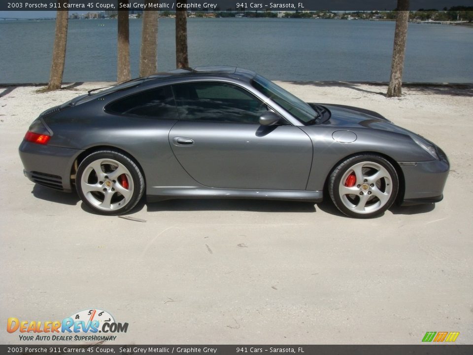 2003 Porsche 911 Carrera 4S Coupe Seal Grey Metallic / Graphite Grey Photo #8