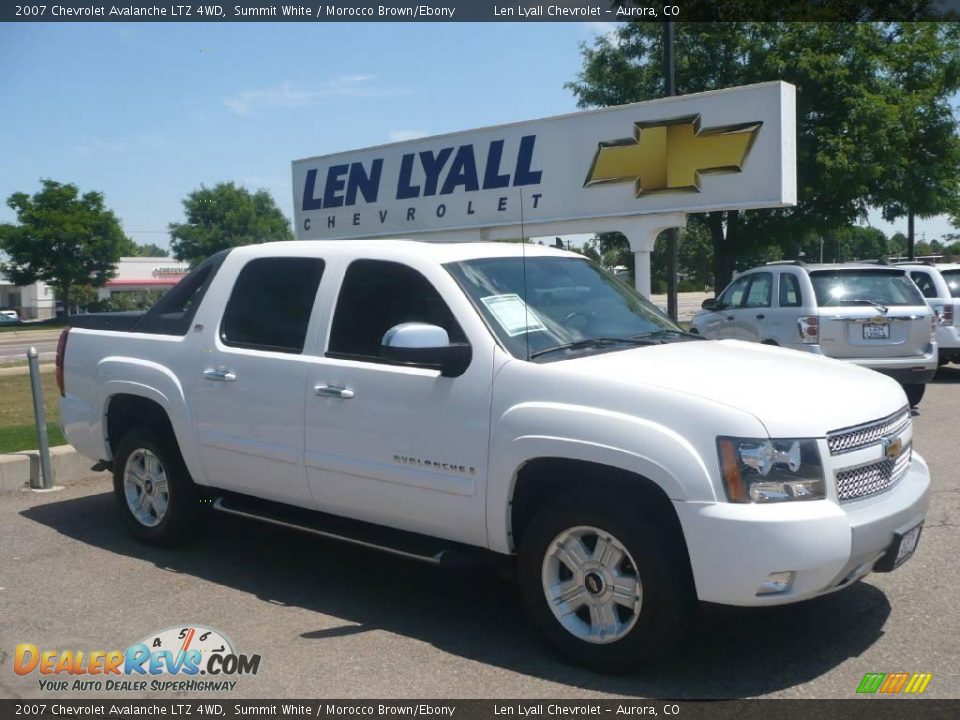 2007 Chevrolet Avalanche LTZ 4WD Summit White / Morocco Brown/Ebony Photo #1