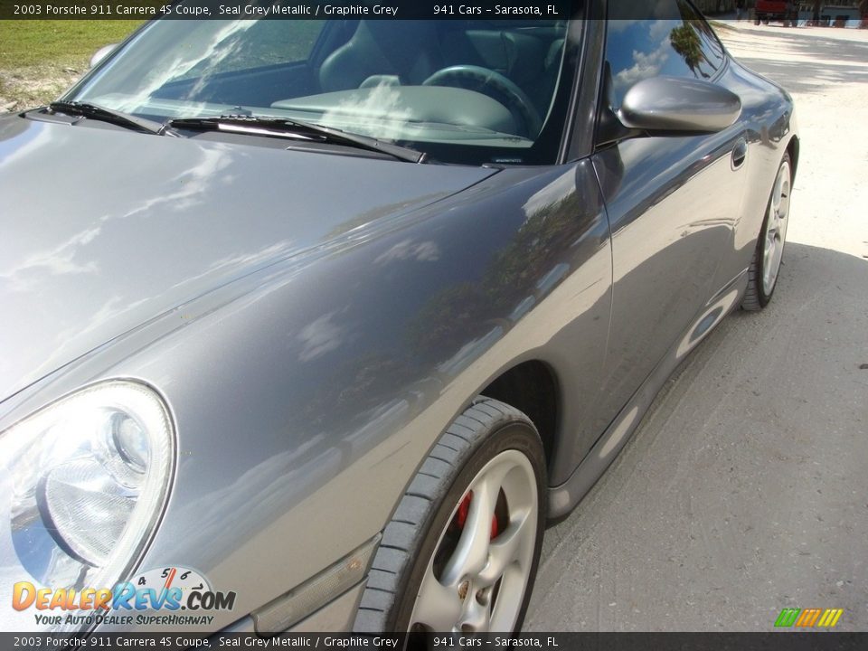 2003 Porsche 911 Carrera 4S Coupe Seal Grey Metallic / Graphite Grey Photo #10
