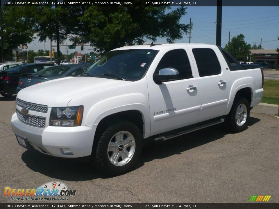 2007 Chevrolet Avalanche LTZ 4WD Summit White / Morocco Brown/Ebony Photo #3