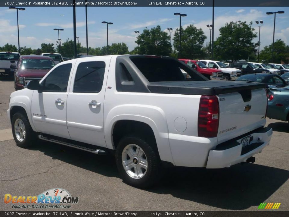 2007 Chevrolet Avalanche LTZ 4WD Summit White / Morocco Brown/Ebony Photo #4