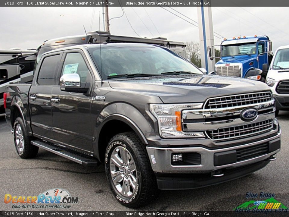 2018 Ford F150 Lariat SuperCrew 4x4 Magnetic / Earth Gray Photo #8