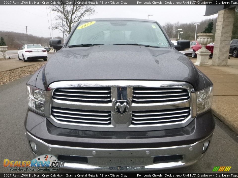 2017 Ram 1500 Big Horn Crew Cab 4x4 Granite Crystal Metallic / Black/Diesel Gray Photo #4