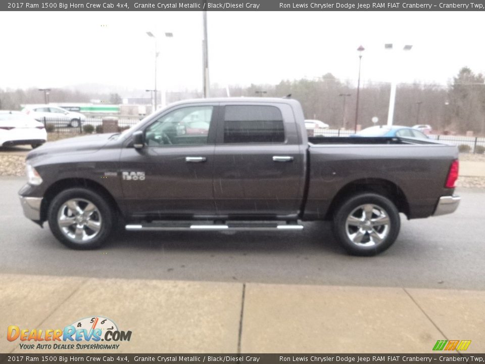 2017 Ram 1500 Big Horn Crew Cab 4x4 Granite Crystal Metallic / Black/Diesel Gray Photo #6