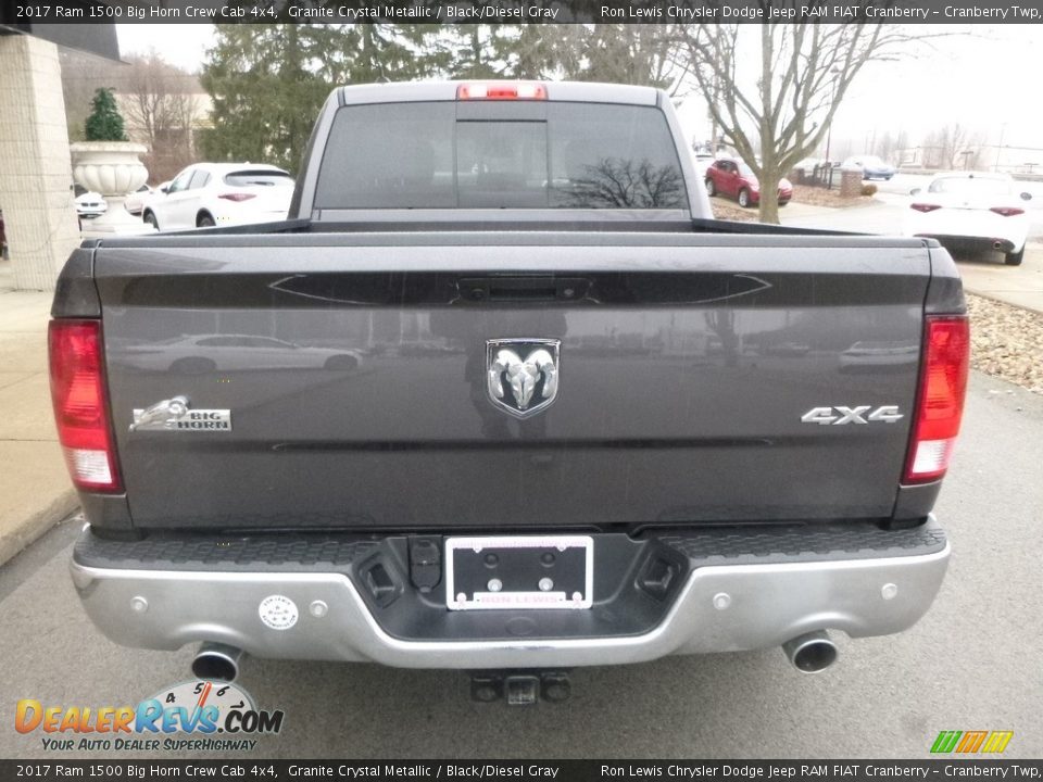 2017 Ram 1500 Big Horn Crew Cab 4x4 Granite Crystal Metallic / Black/Diesel Gray Photo #8