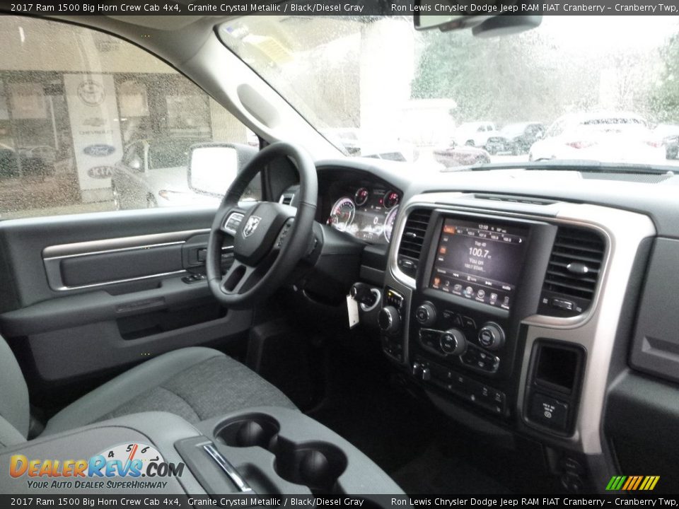 2017 Ram 1500 Big Horn Crew Cab 4x4 Granite Crystal Metallic / Black/Diesel Gray Photo #12