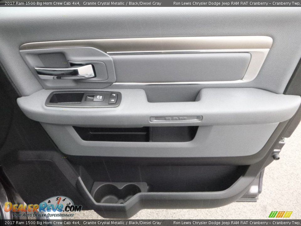 2017 Ram 1500 Big Horn Crew Cab 4x4 Granite Crystal Metallic / Black/Diesel Gray Photo #13