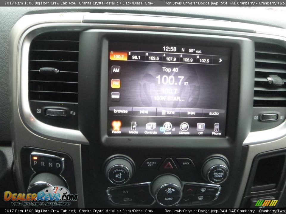 2017 Ram 1500 Big Horn Crew Cab 4x4 Granite Crystal Metallic / Black/Diesel Gray Photo #18