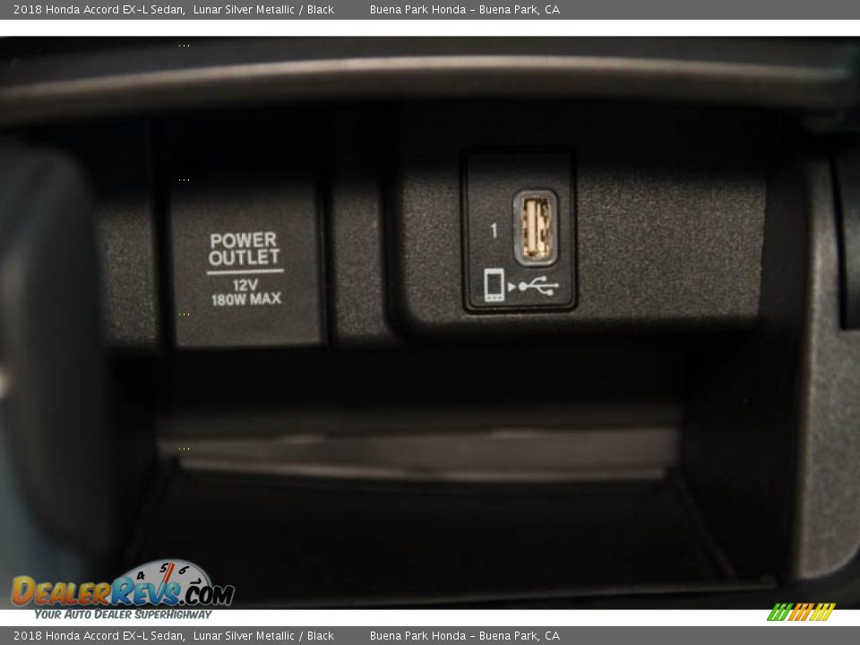 2018 Honda Accord EX-L Sedan Lunar Silver Metallic / Black Photo #27