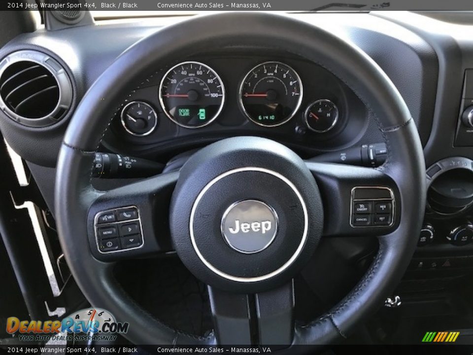 2014 Jeep Wrangler Sport 4x4 Black / Black Photo #26