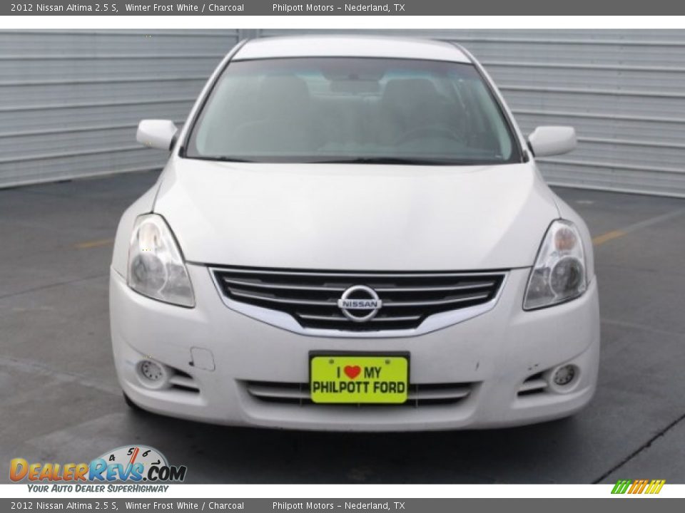 2012 Nissan Altima 2.5 S Winter Frost White / Charcoal Photo #2