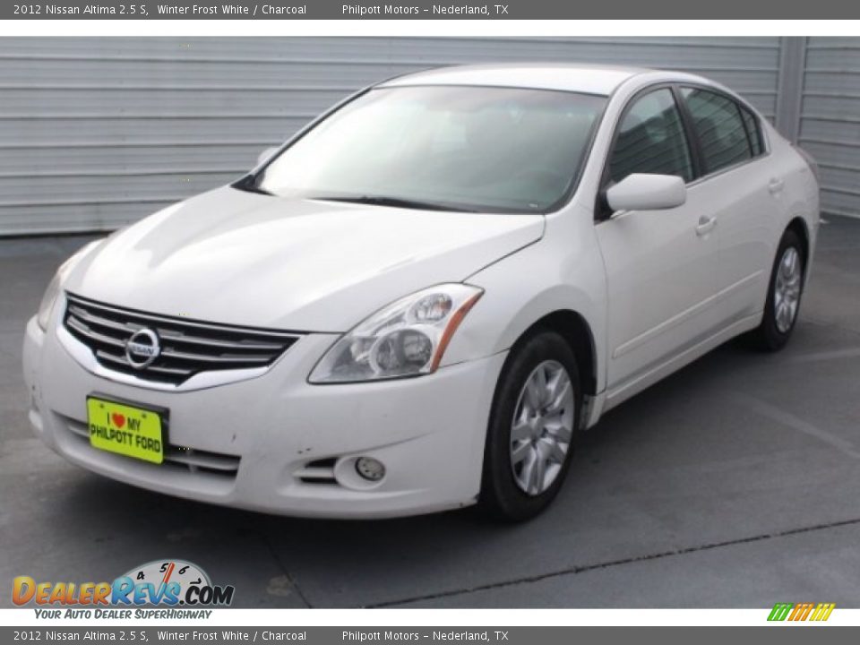 2012 Nissan Altima 2.5 S Winter Frost White / Charcoal Photo #3