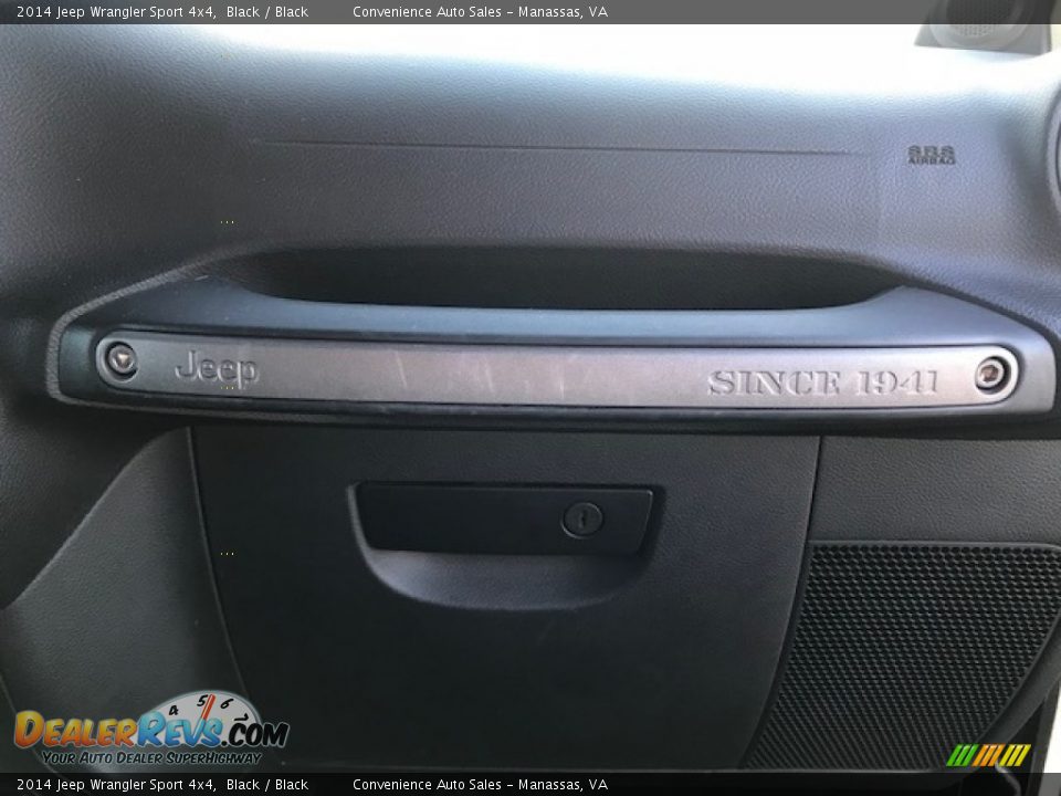 2014 Jeep Wrangler Sport 4x4 Black / Black Photo #35