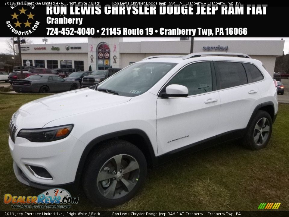 2019 Jeep Cherokee Limited 4x4 Bright White / Black Photo #1