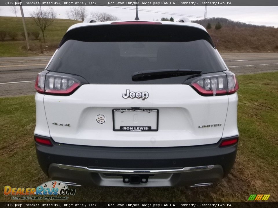 2019 Jeep Cherokee Limited 4x4 Bright White / Black Photo #4