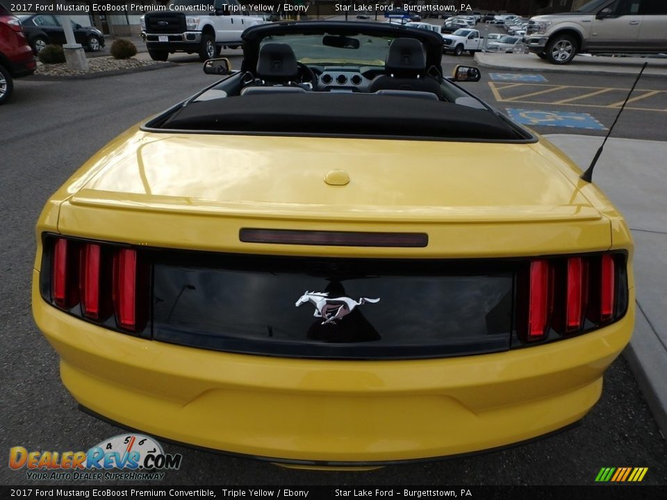 2017 Ford Mustang EcoBoost Premium Convertible Triple Yellow / Ebony Photo #7