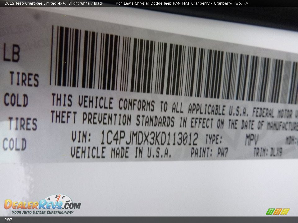 PW7 - 2019 Jeep Cherokee