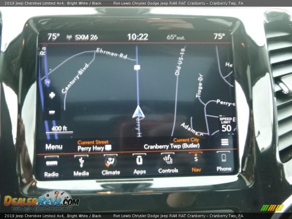 2019 Jeep Cherokee Limited 4x4 Bright White / Black Photo #18