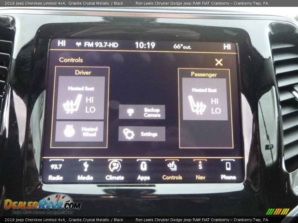 2019 Jeep Cherokee Limited 4x4 Granite Crystal Metallic / Black Photo #17