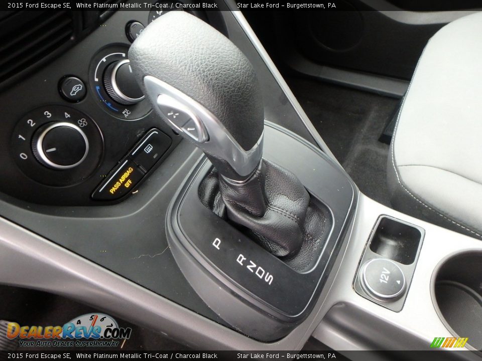 2015 Ford Escape SE White Platinum Metallic Tri-Coat / Charcoal Black Photo #17