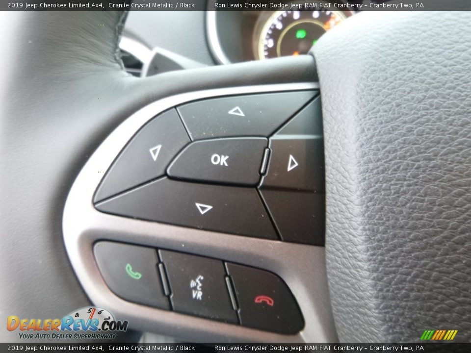 2019 Jeep Cherokee Limited 4x4 Granite Crystal Metallic / Black Photo #19