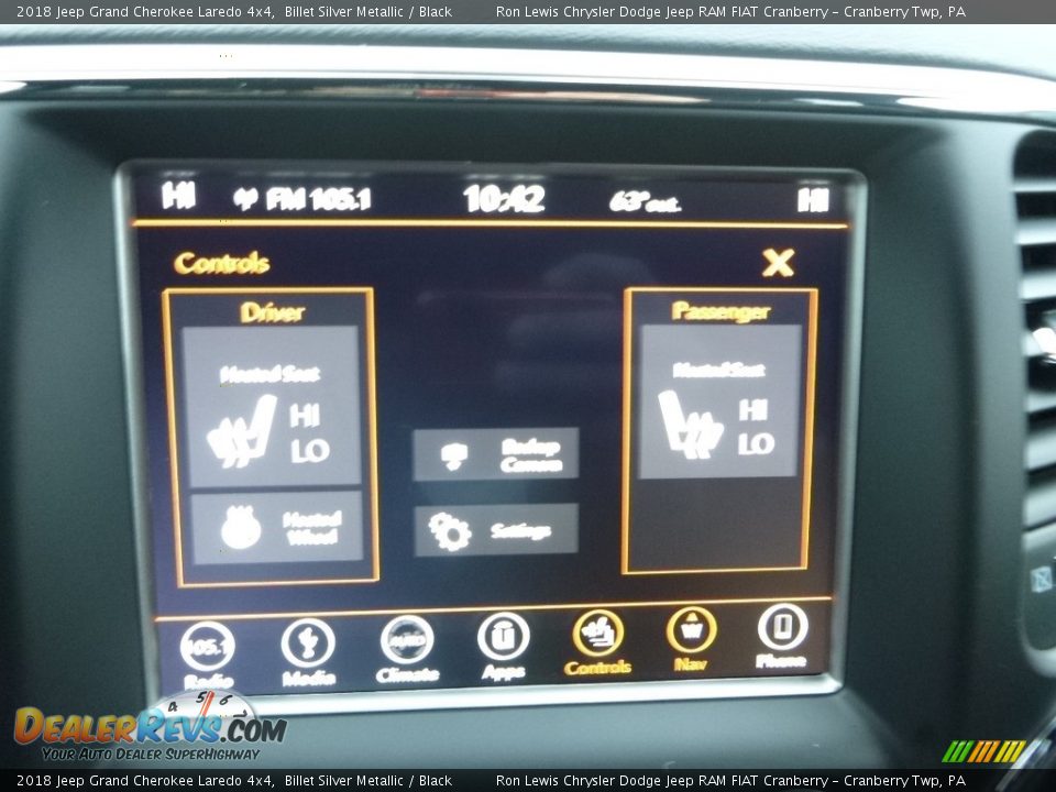 2018 Jeep Grand Cherokee Laredo 4x4 Billet Silver Metallic / Black Photo #20