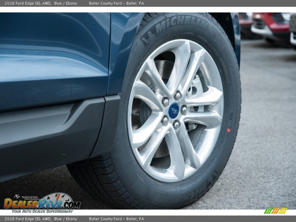 2018 Ford Edge SEL AWD Blue / Ebony Photo #3