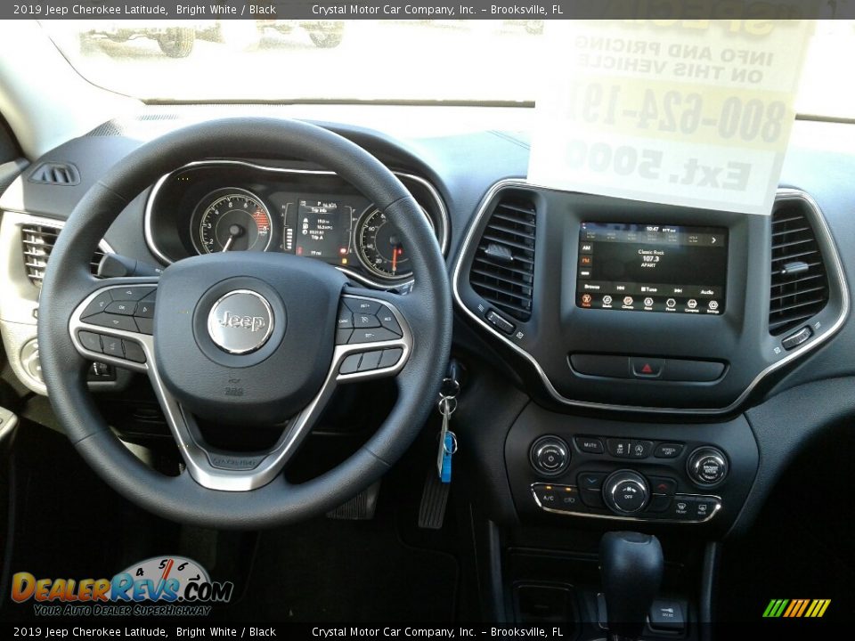 2019 Jeep Cherokee Latitude Bright White / Black Photo #13