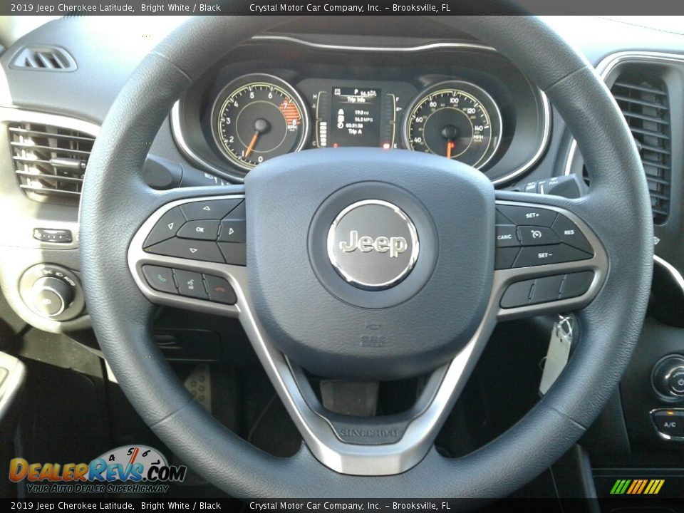 2019 Jeep Cherokee Latitude Bright White / Black Photo #14