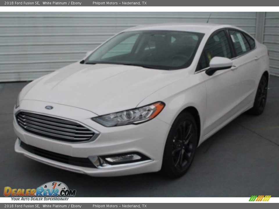 2018 Ford Fusion SE White Platinum / Ebony Photo #3