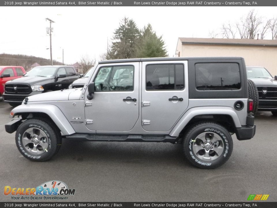 2018 Jeep Wrangler Unlimited Sahara 4x4 Billet Silver Metallic / Black Photo #2