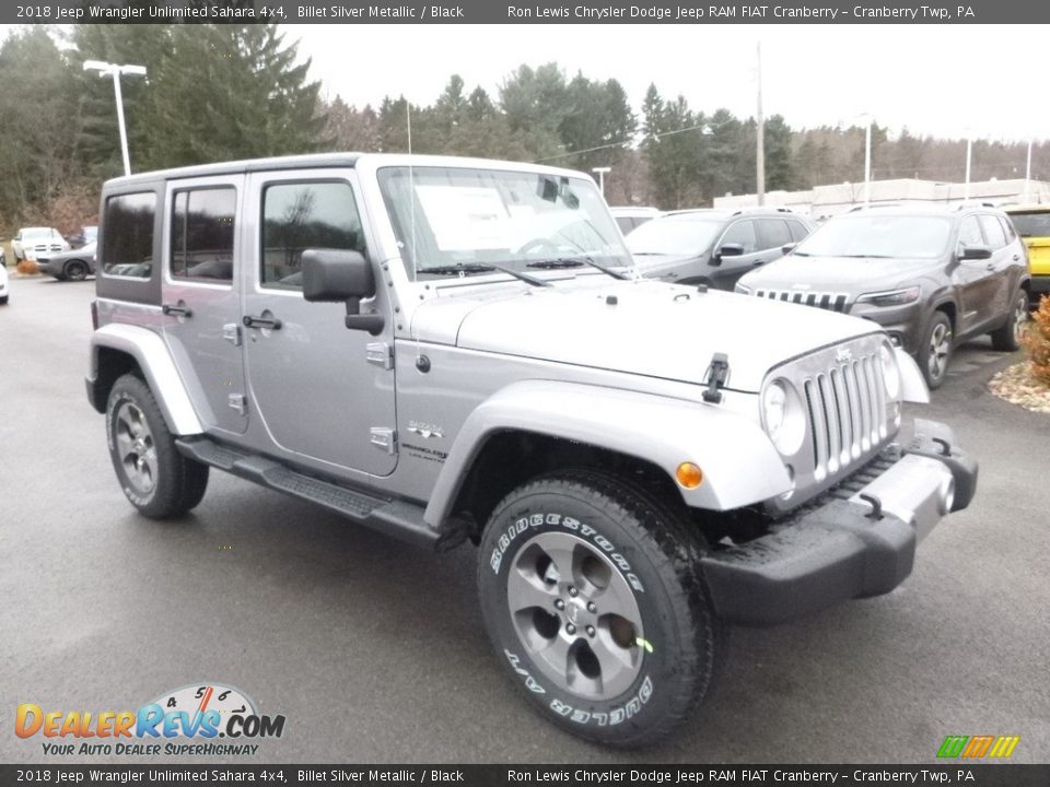 2018 Jeep Wrangler Unlimited Sahara 4x4 Billet Silver Metallic / Black Photo #7