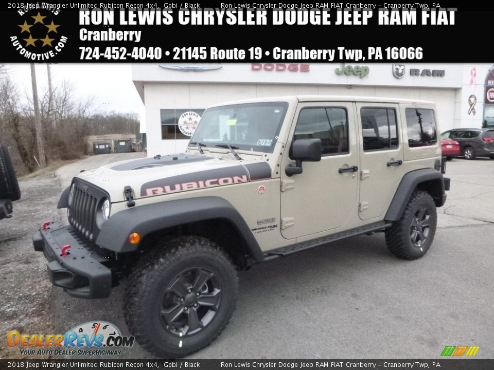 2018 Jeep Wrangler Unlimited Rubicon Recon 4x4 Gobi / Black Photo #1