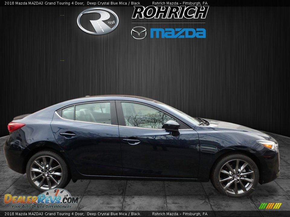 2018 Mazda MAZDA3 Grand Touring 4 Door Deep Crystal Blue Mica / Black Photo #2