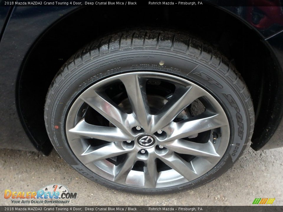 2018 Mazda MAZDA3 Grand Touring 4 Door Deep Crystal Blue Mica / Black Photo #5