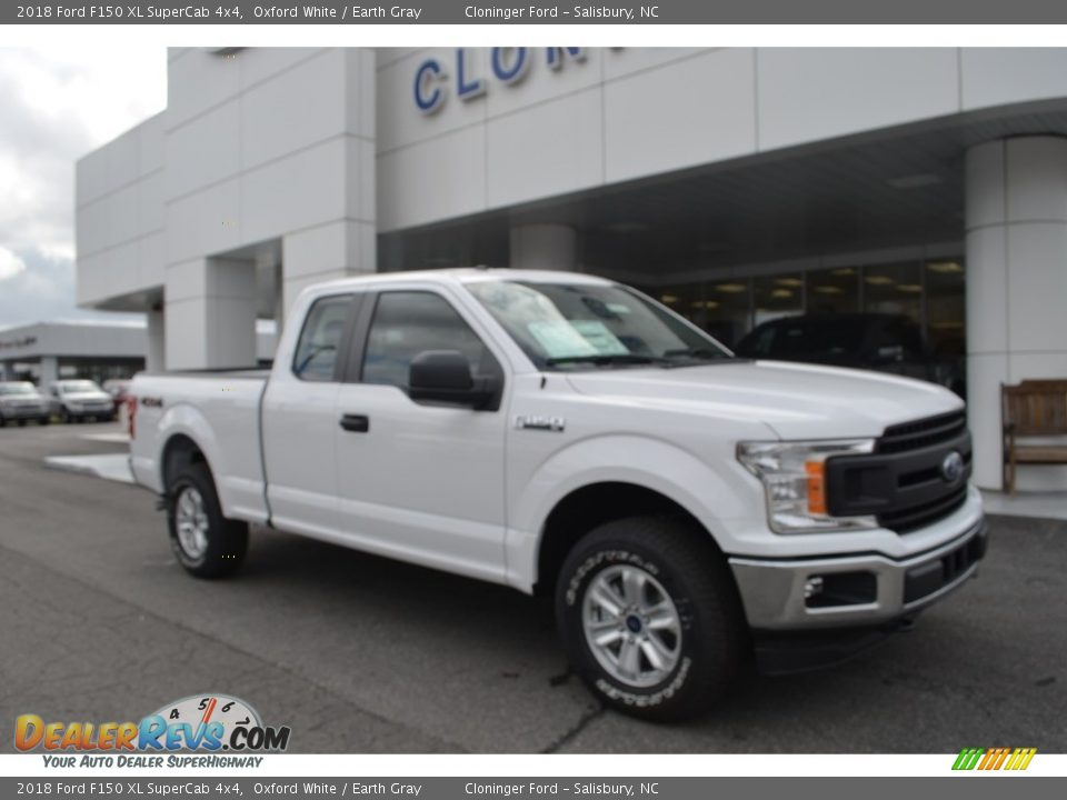 2018 Ford F150 XL SuperCab 4x4 Oxford White / Earth Gray Photo #1