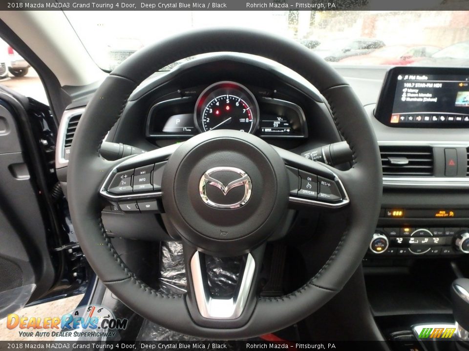 2018 Mazda MAZDA3 Grand Touring 4 Door Deep Crystal Blue Mica / Black Photo #11