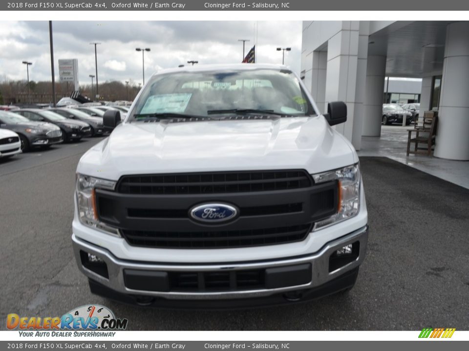 2018 Ford F150 XL SuperCab 4x4 Oxford White / Earth Gray Photo #4