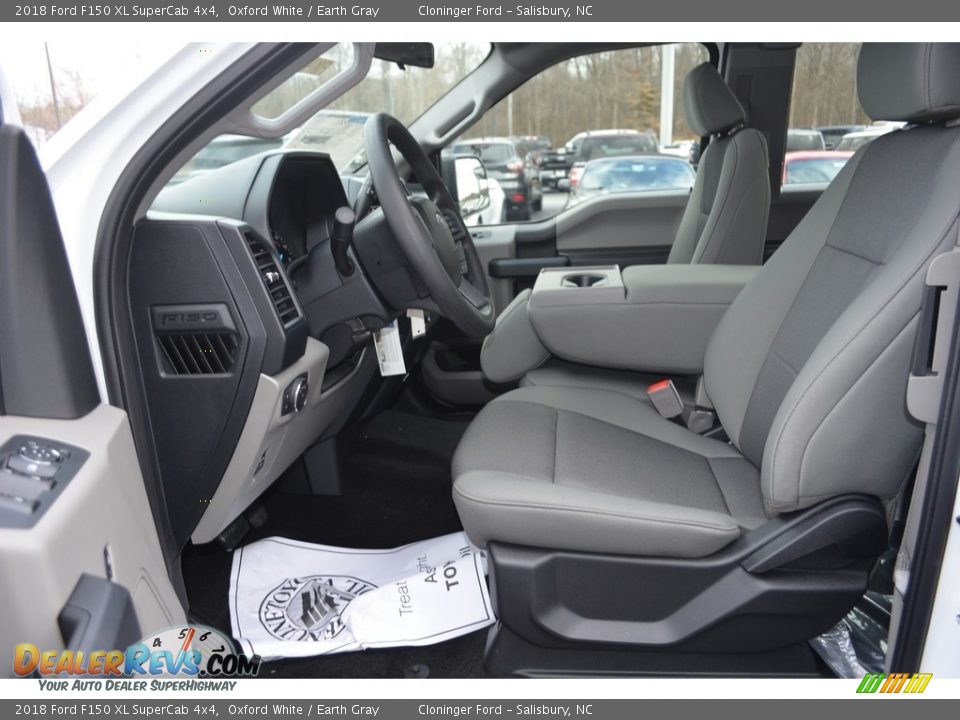 2018 Ford F150 XL SuperCab 4x4 Oxford White / Earth Gray Photo #8