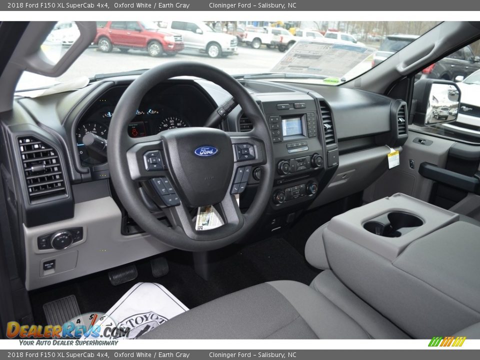 2018 Ford F150 XL SuperCab 4x4 Oxford White / Earth Gray Photo #9