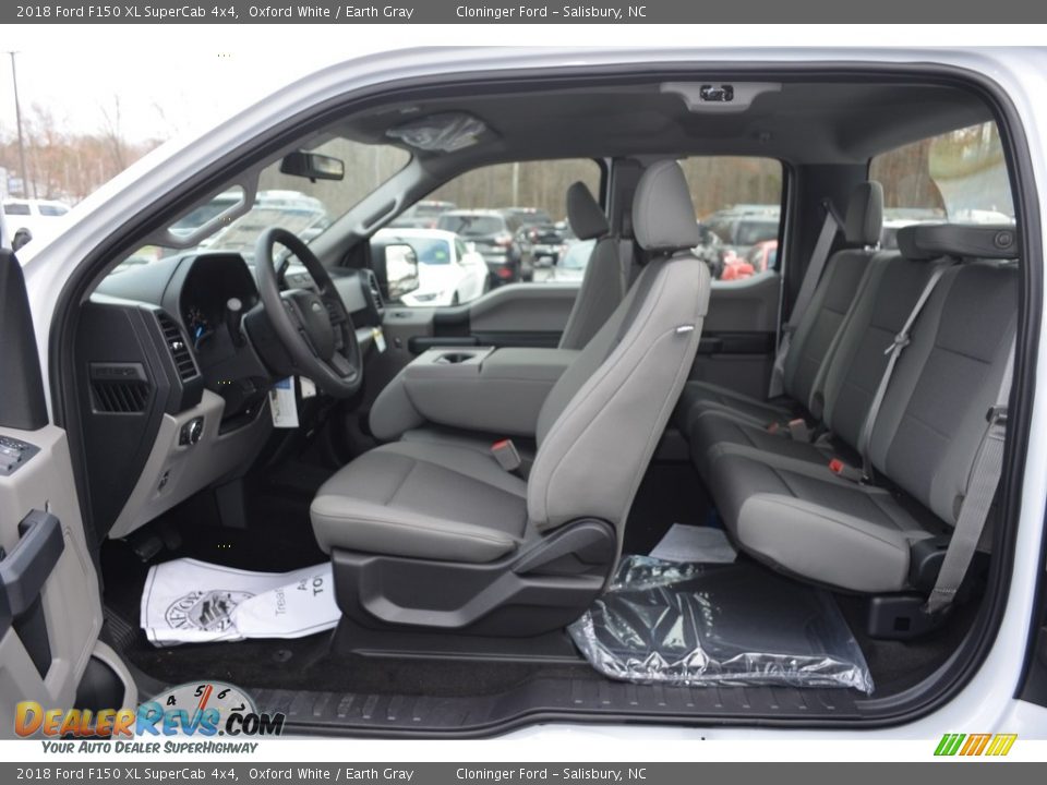 2018 Ford F150 XL SuperCab 4x4 Oxford White / Earth Gray Photo #10