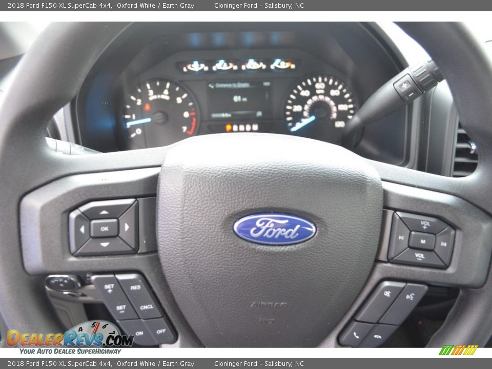 2018 Ford F150 XL SuperCab 4x4 Oxford White / Earth Gray Photo #14