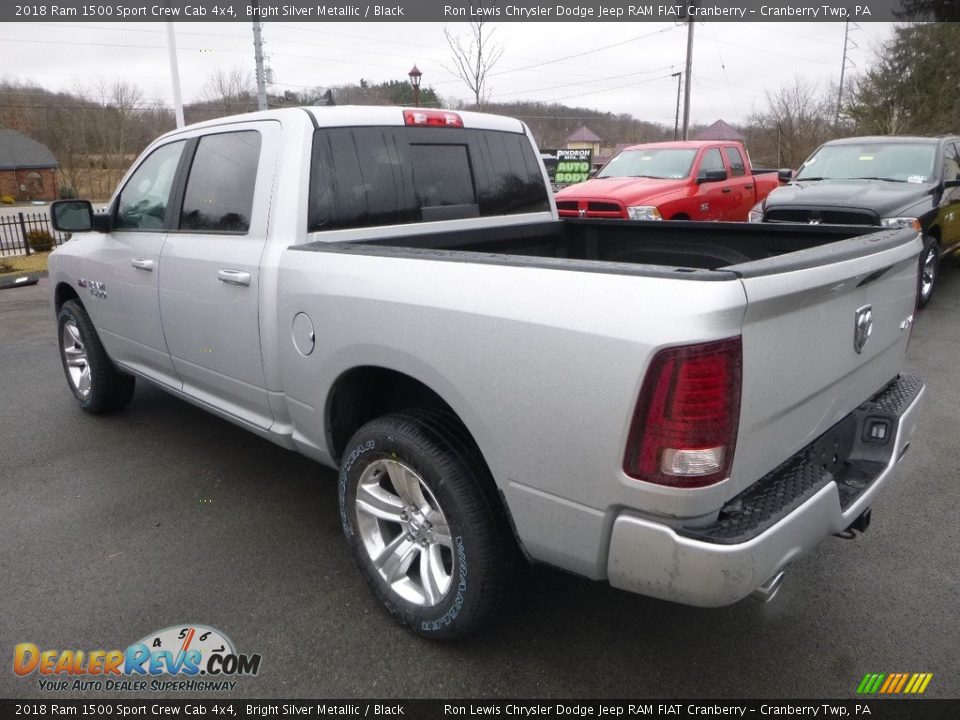2018 Ram 1500 Sport Crew Cab 4x4 Bright Silver Metallic / Black Photo #3