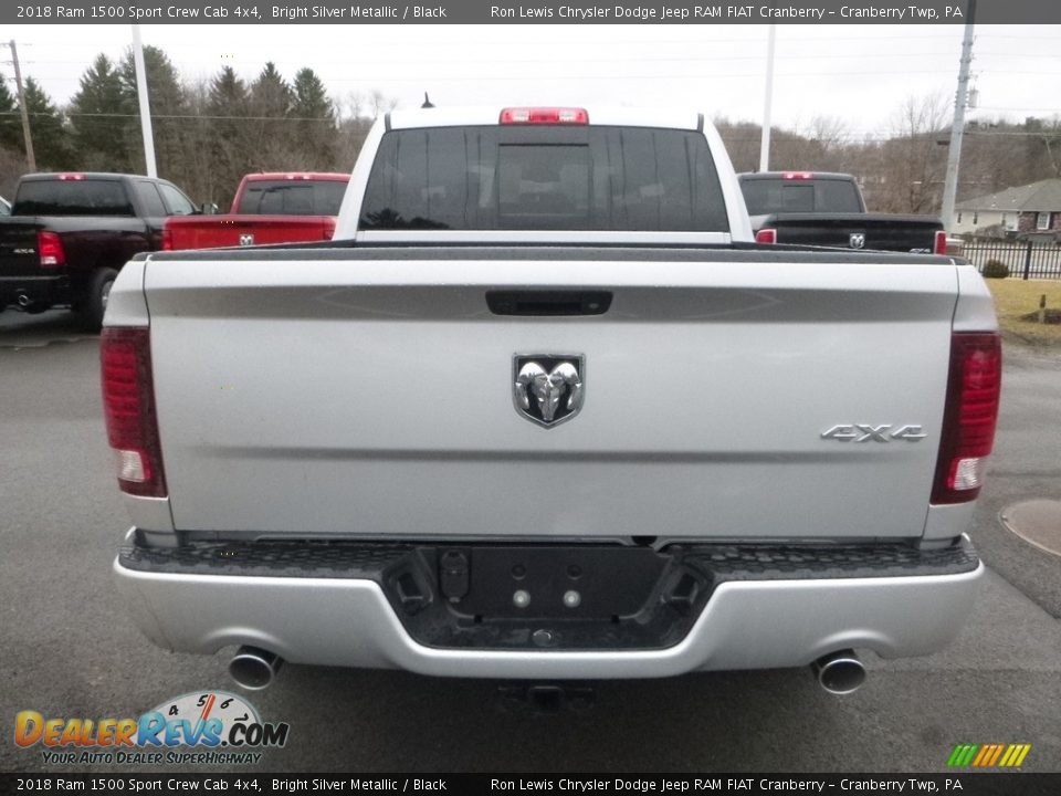 2018 Ram 1500 Sport Crew Cab 4x4 Bright Silver Metallic / Black Photo #4