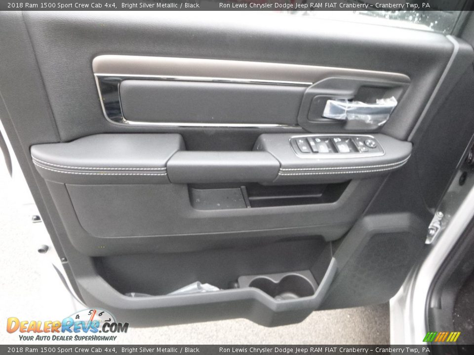 2018 Ram 1500 Sport Crew Cab 4x4 Bright Silver Metallic / Black Photo #14