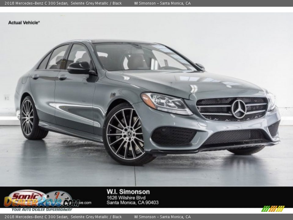 2018 Mercedes-Benz C 300 Sedan Selenite Grey Metallic / Black Photo #1