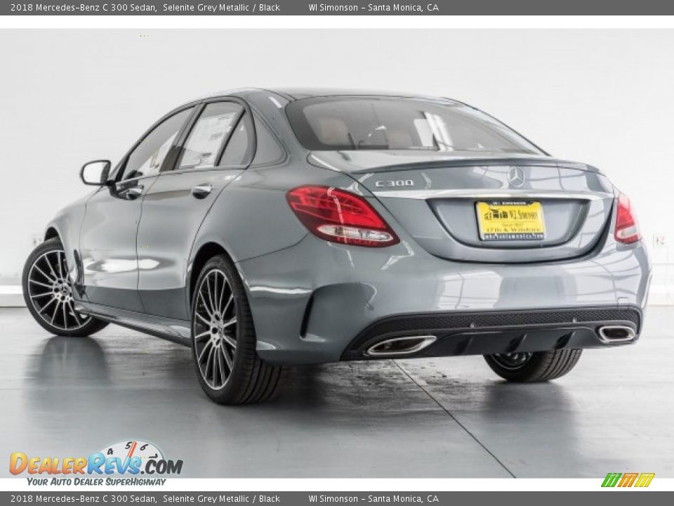 2018 Mercedes-Benz C 300 Sedan Selenite Grey Metallic / Black Photo #3